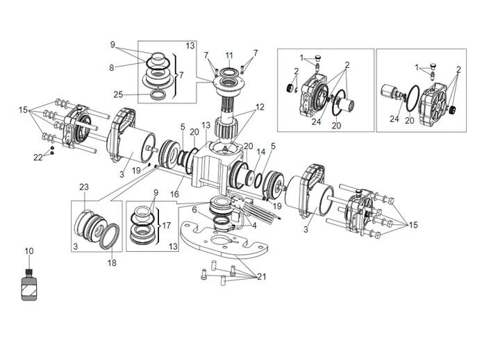 faac spare parts page for jack motor s800 enc 180°