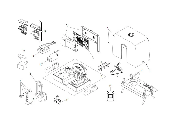 faac spare parts page for motor c720 