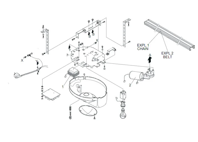 faac spare parts page for motor 531 em