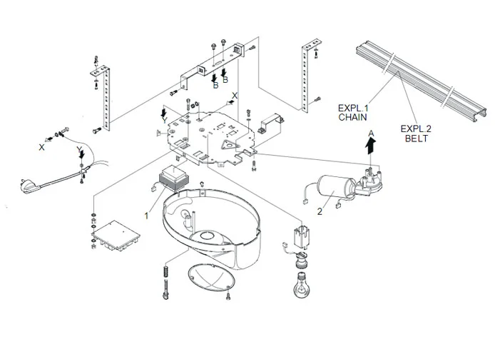 faac spare parts page for motor 576 em