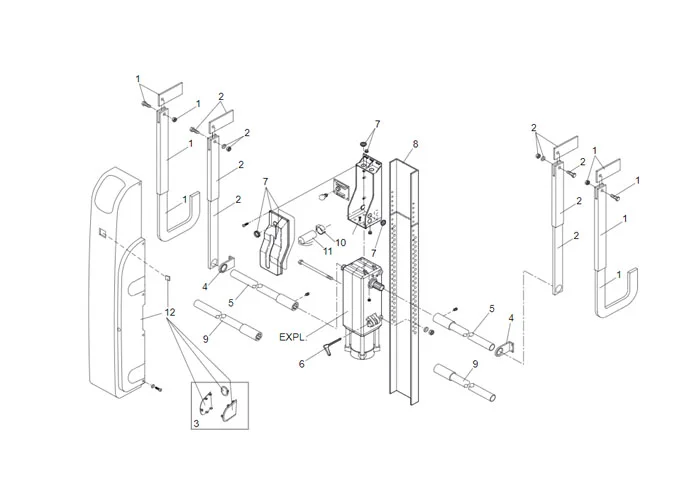 faac spare parts page for motor 550 slave