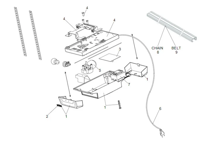 faac spare parts page for motor d700hs