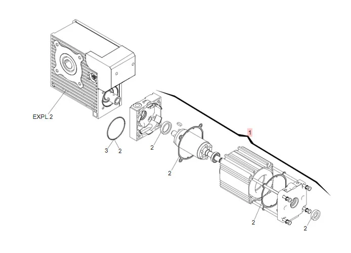 faac ricambio gruppo motore 540/541/mercury 63003156