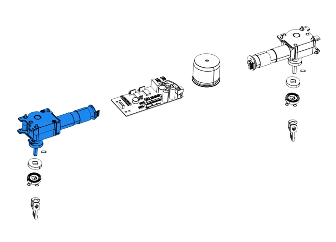 came spare part left-hand gearmotor group volare 119rid393