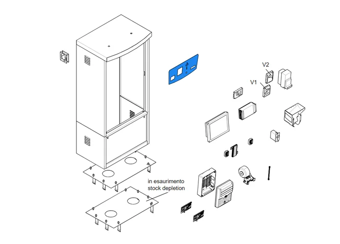 came spare part screen-printed front panel psc6001 119rig314