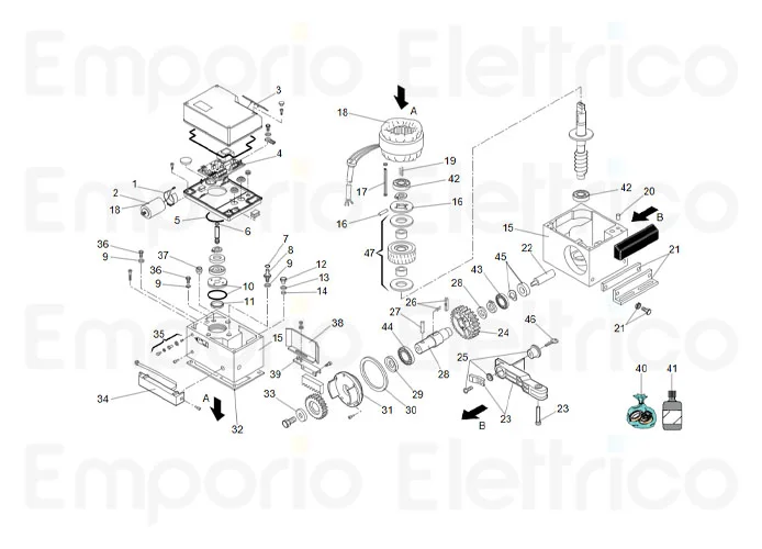 faac ricambio gruppo albero veloce 746 c 63003475