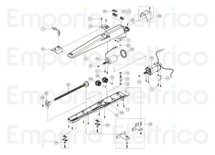 fadini ricambio guida del coperchio scorrevole per dardo 424 / 430 43010