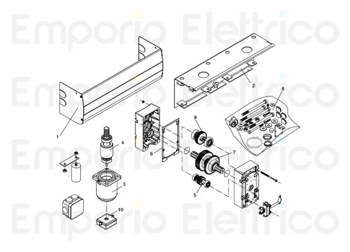 beninca ricambio calotta 1400 rpm + alb. motore x zed-rie per adam 9686524