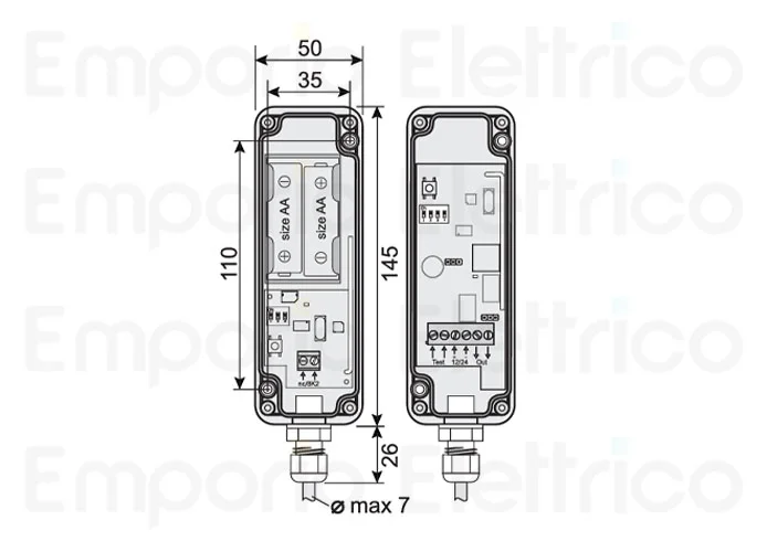 cardin interfaccia transceiver per costa sensibile (434mhz) srctx4e