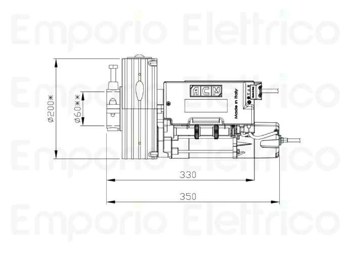 acm motoriduttore per serrande 200/220 170kg unititan e hr