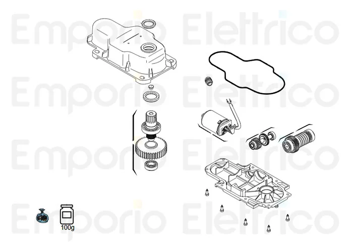 genius ricambio gruppo motore diablo 24 vdc 63000293