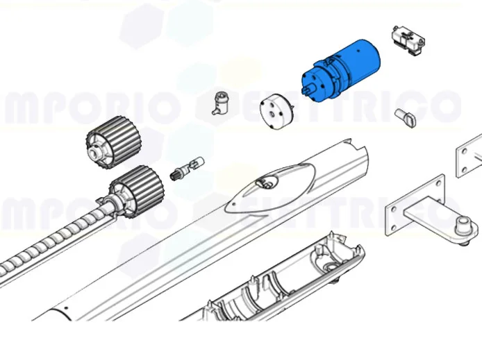 came spare part motor group + brake series amico 24v 88001-0137