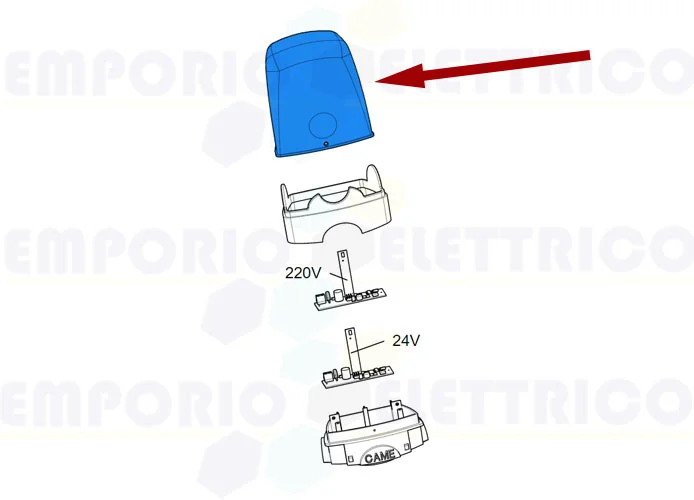 came spare part flashing light dome kled 119rir178