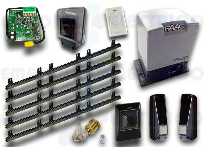 faac automation kit delta2 kit safe + 5mt rack nyl emp1056303445crem5