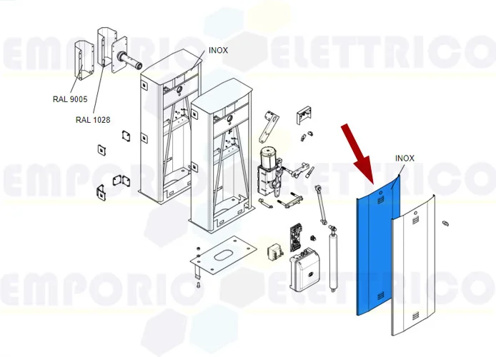 came spare part stainless steel enclosure door g6001 119rig075