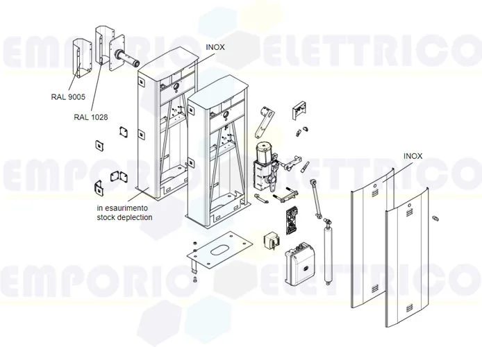 came spare part page for g6500-g6501 barriers