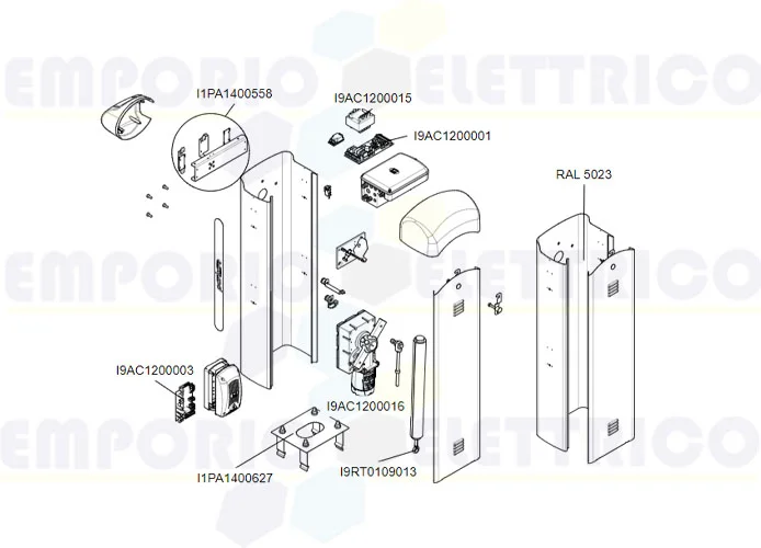 came spare part page for i1pb0500026-28 v.1. barriers