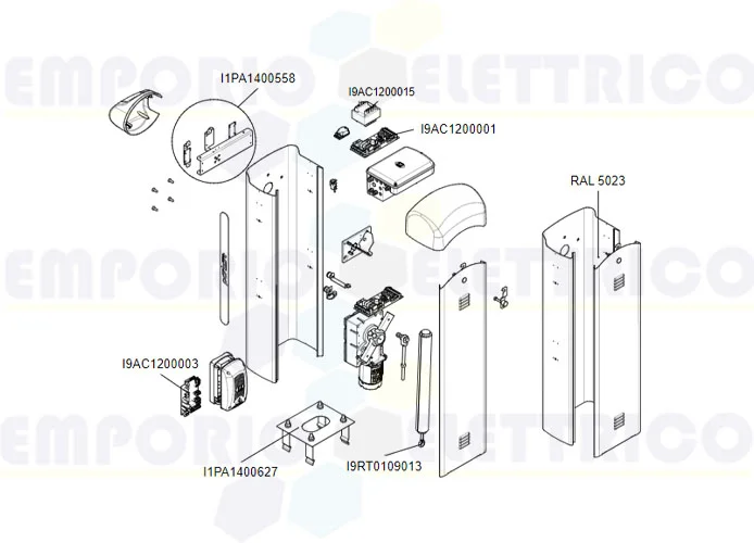 came spare part page for i1pb0500026-28 v.0. barriers