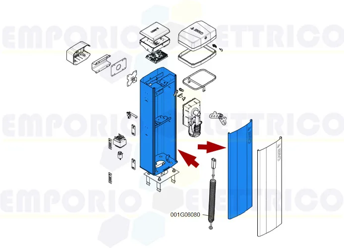 came ricambio armadio con porta barriera gt4-gx4 88003-0078