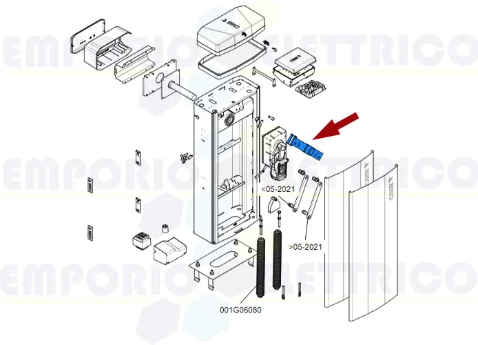 came ricambio leva regolazione posizione asta gt8 88003-0104