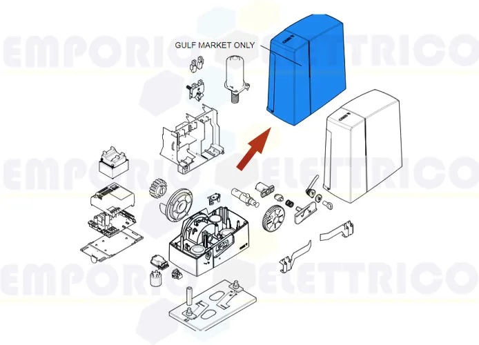 came spare part light grey cover bxv alto ral 7040 88001-0167