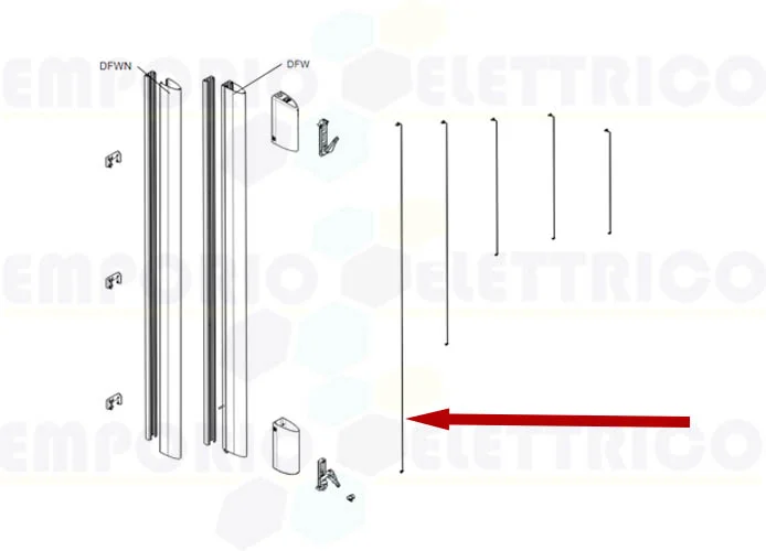 came spare part sensitive edge rope df 6 mt 119rir233 rir233