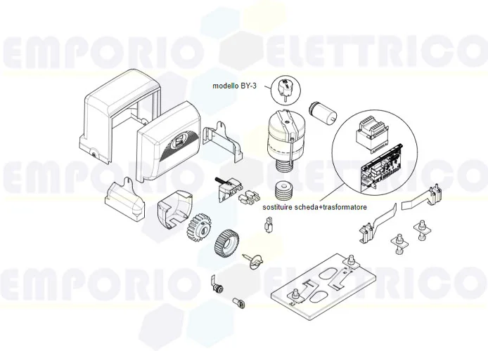 came spare part page for by-2 motor