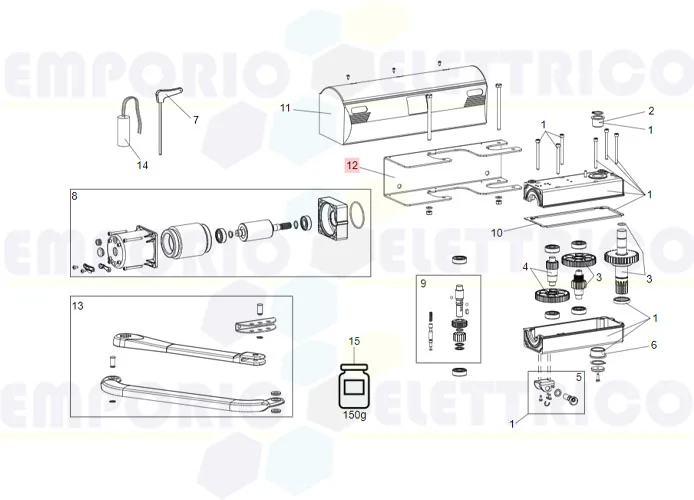 faac ricambio supporto 390/trigon 722471