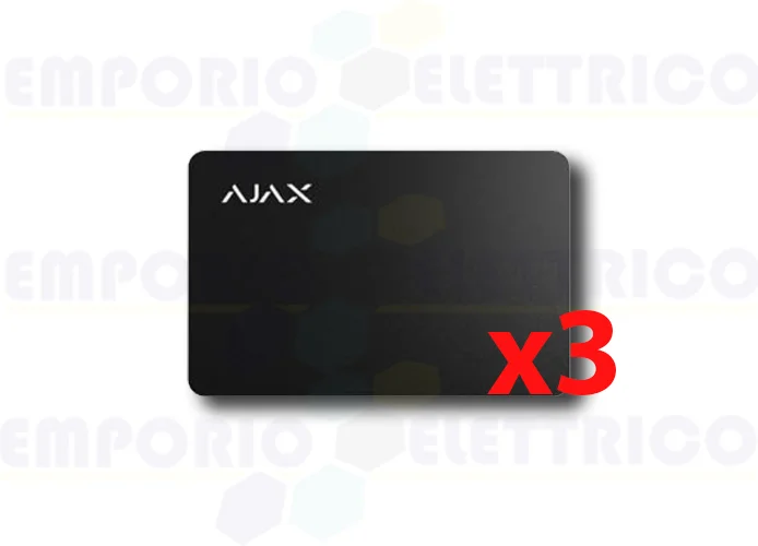 ajax contactless pass black card (3 pieces) 38220