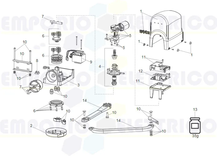 faac spare parts page for motor 391