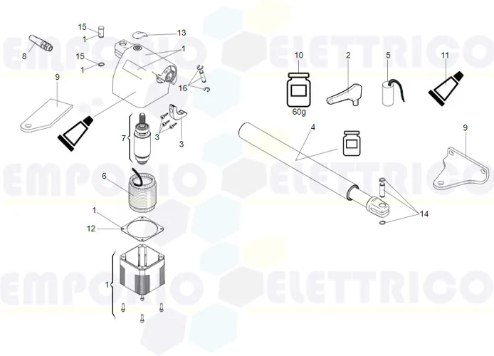 faac spare part page for motor 414 p sx