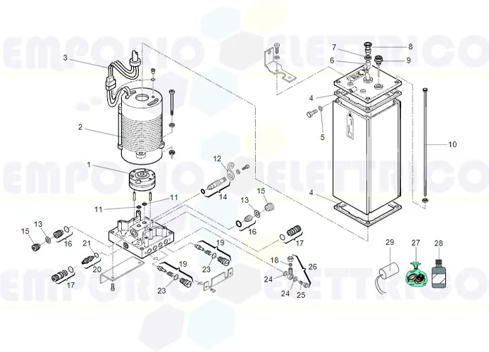 faac hydraulic control unit spare parts page 750 sbs