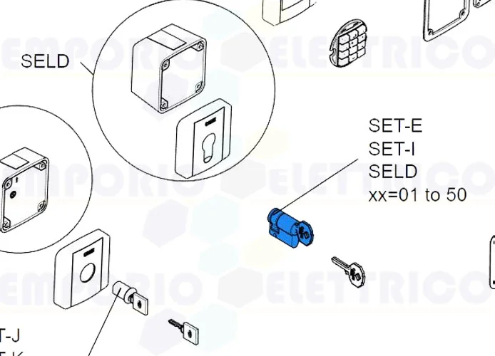 came spare part din lock with key prefer 7001/50 119r36887001/50