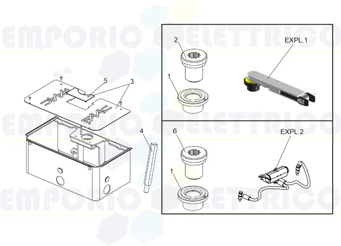 faac page spare parts for supporting box s800