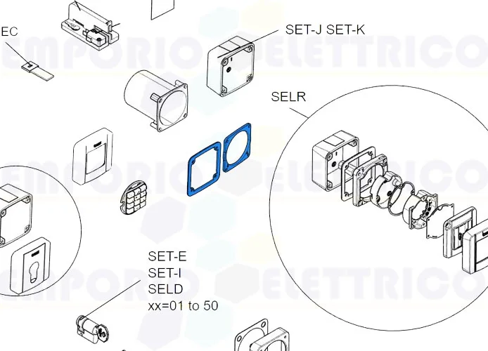 came ricambio guarnizioni selettori sel 88006-0047