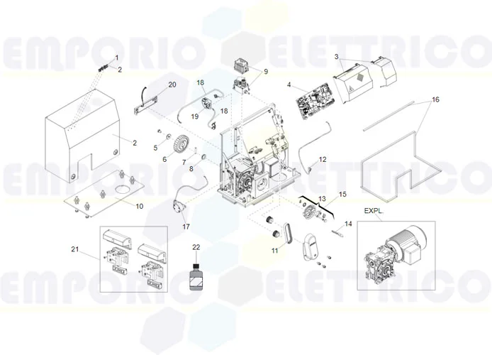 faac spare parts page for motor c851