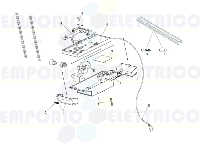 faac spare parts page for motor d600