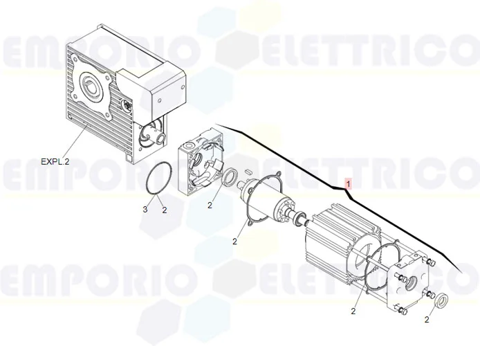 faac ricambio gruppo motore 541 3ph 63003157