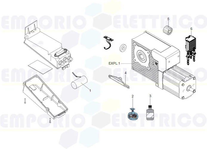 faac spare parts page for motor 541