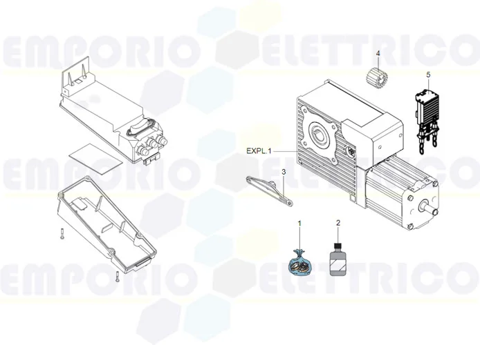 faac spare parts page for motor 541 3ph