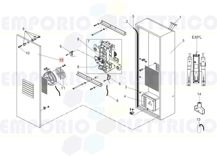 faac ricambio sportello imb. 642 inox 72706515