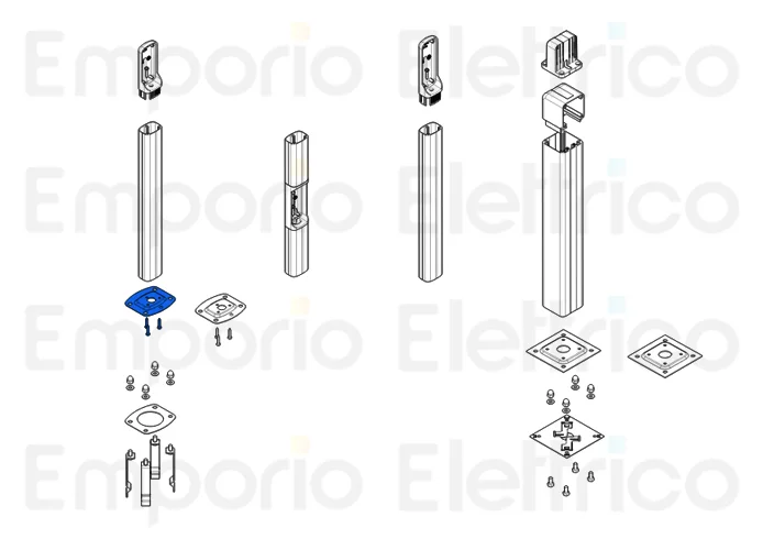 came spare part column base 52x38mm 119rir147