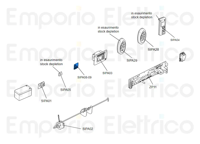 came spare part photocell card sipa08-09 119rir448