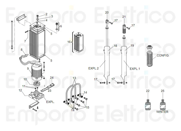 faac pagina ricambi per barriere 620 sr